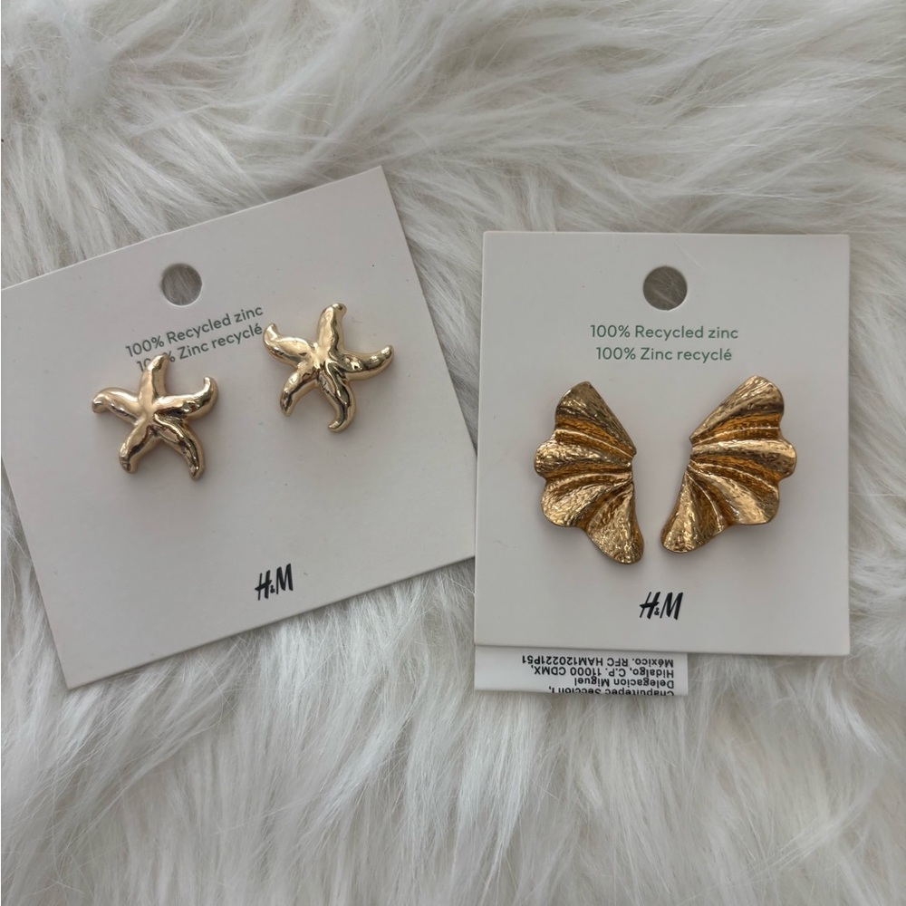 H&M Gold Earrings Set